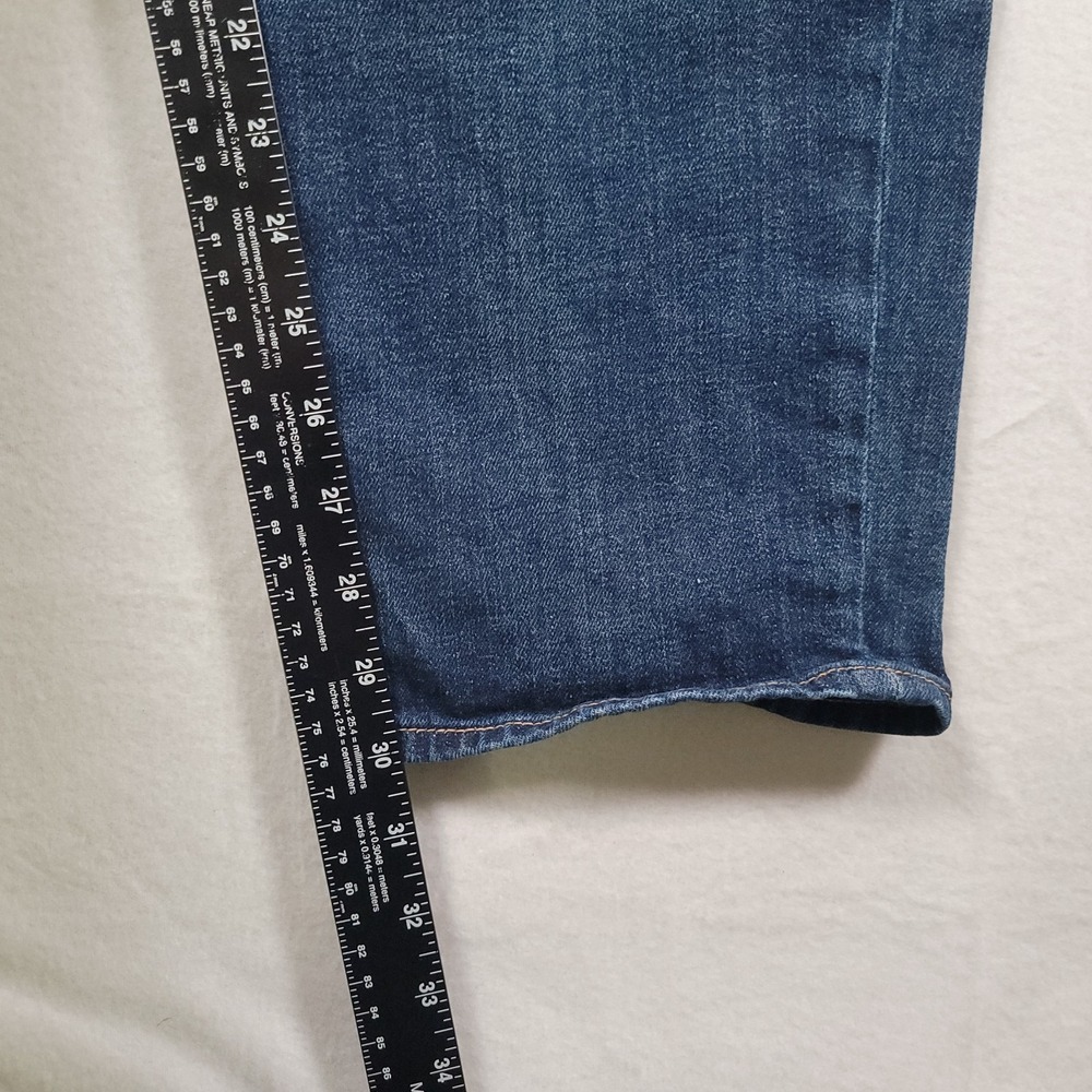 Lucky Brand 121 Heritage Slim Jeans Mens 40x30 Blue Dark Wash Stretch Denim - Picture 11 of 16